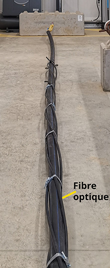 integrite cable puissance fibre optique