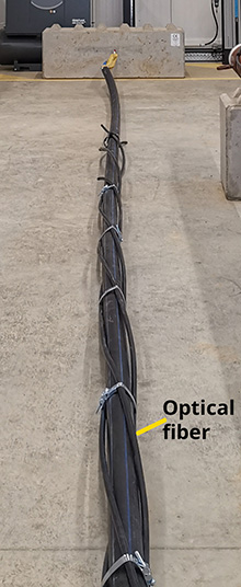 winded fiber power cable integrity